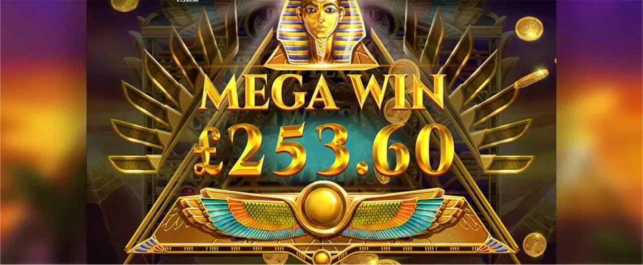 Riddle of the Sphinx slot screenshot of the reels