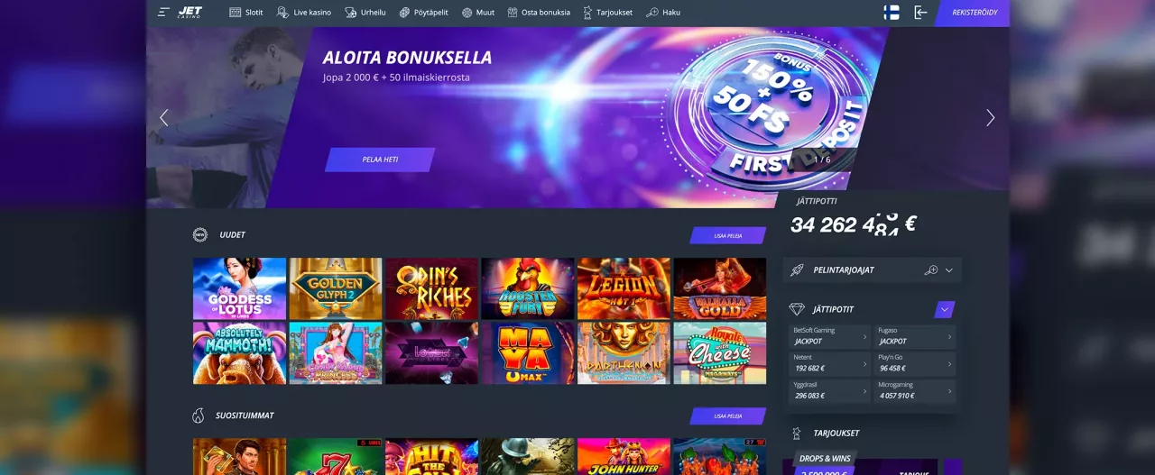 Jet Casinon etusivu