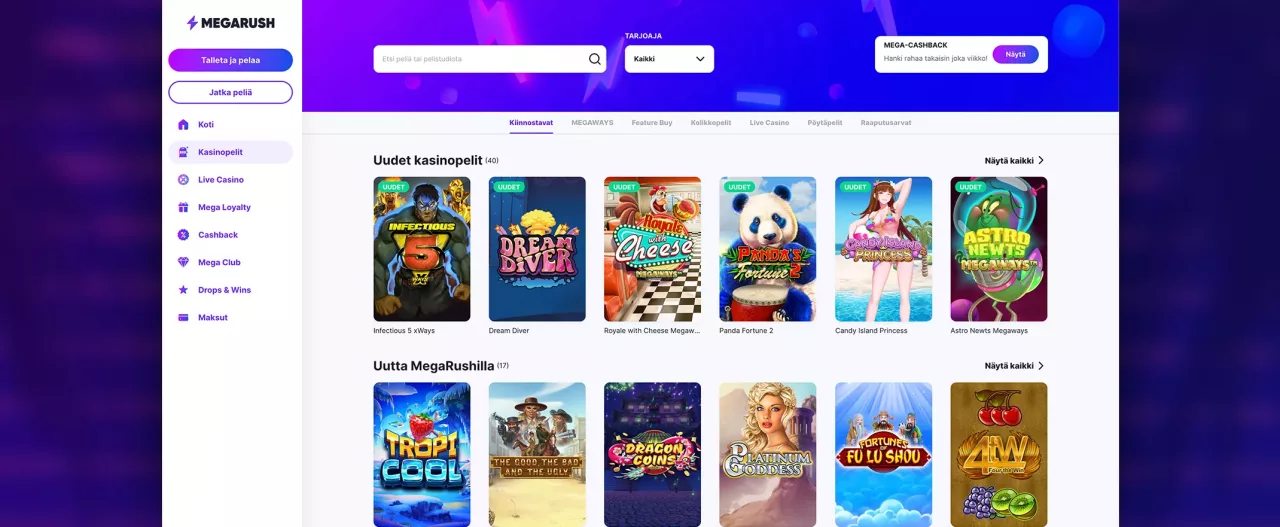 Megarush Casinon peliaula