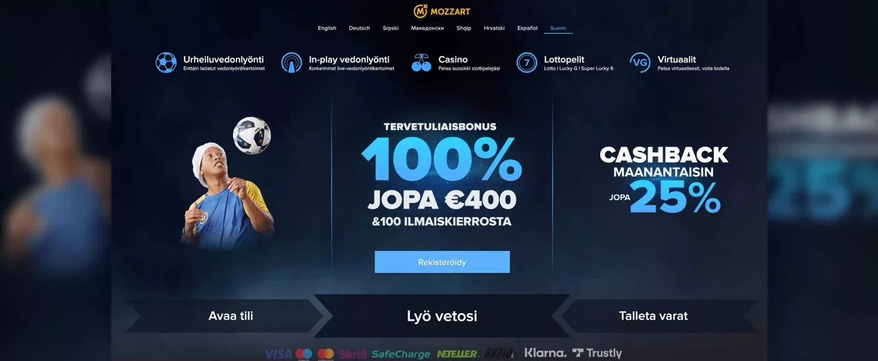 Mozzart Casinon etusivu