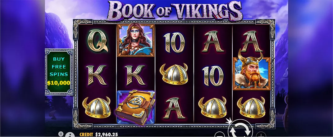 Book of Vikings slot screenshot of the reels