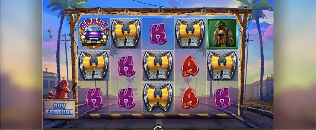 Top Dawgs slot screenshot of the reels