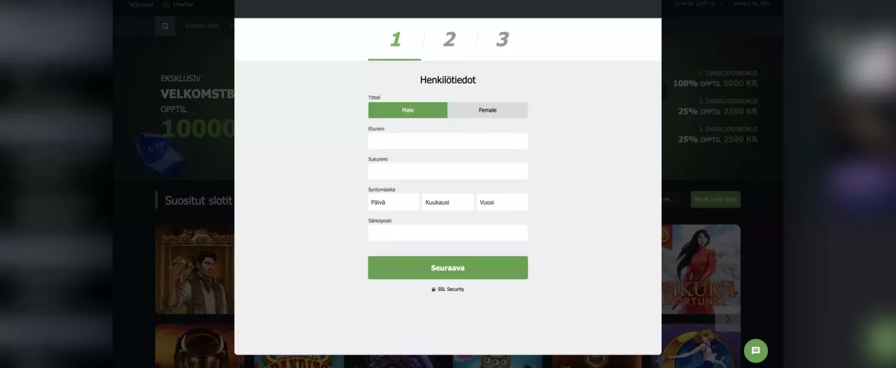 Fansbet Casinolle rekisteröityminen