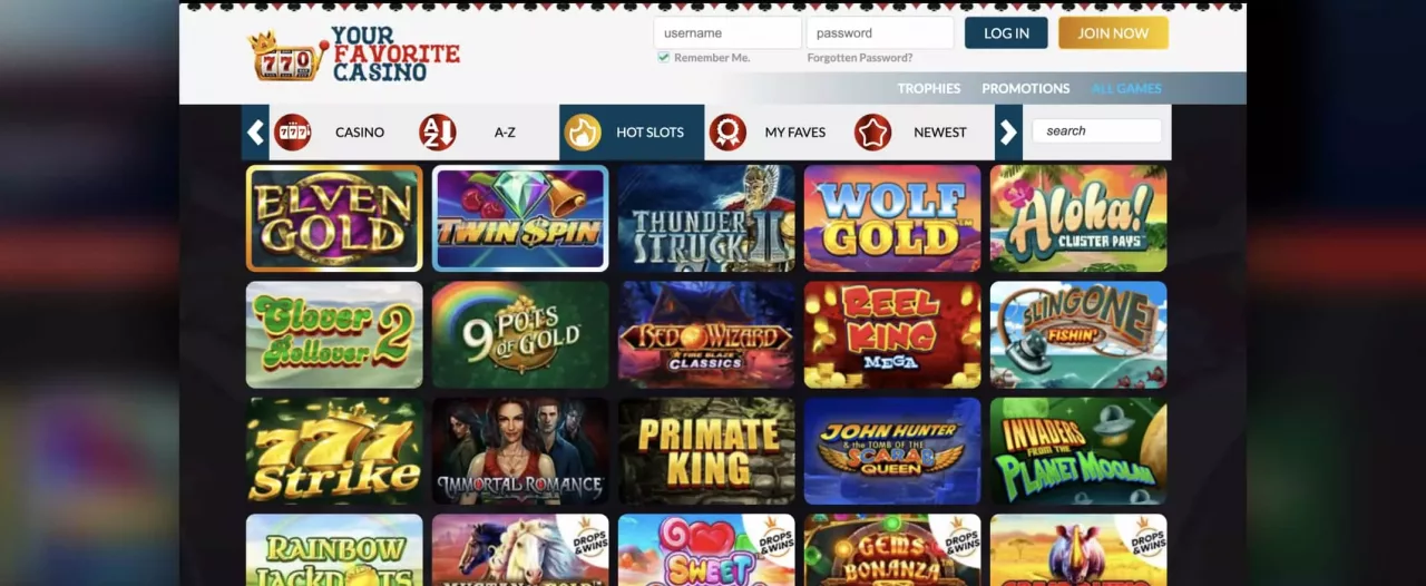 Your Favourite Casino games screenshot