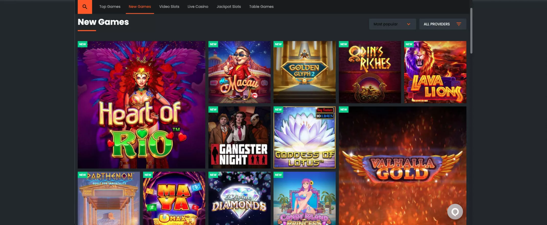 Xplaybet casino screenshot of the games
