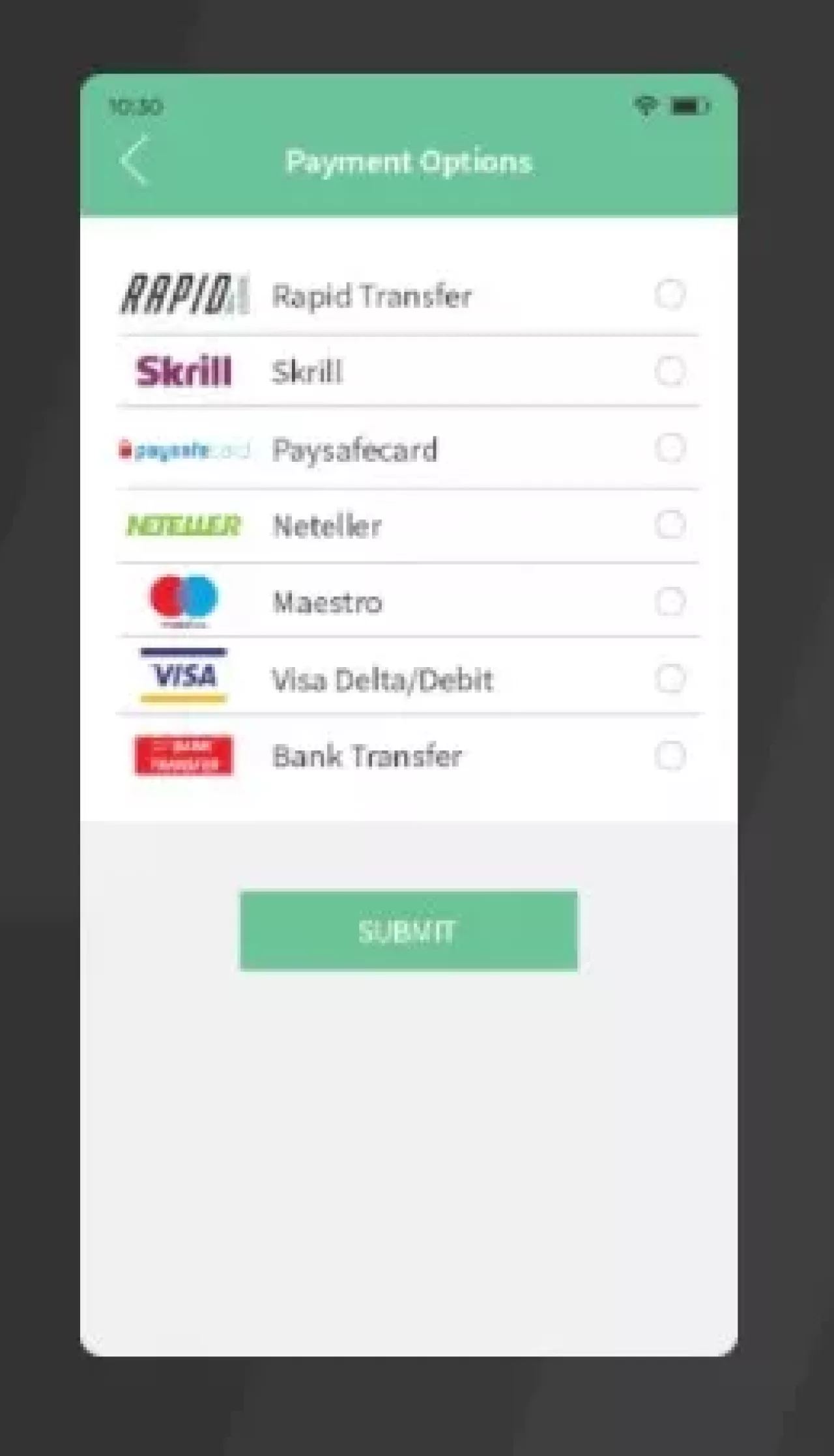 Rapid Transfer maksut nettikasinoilla