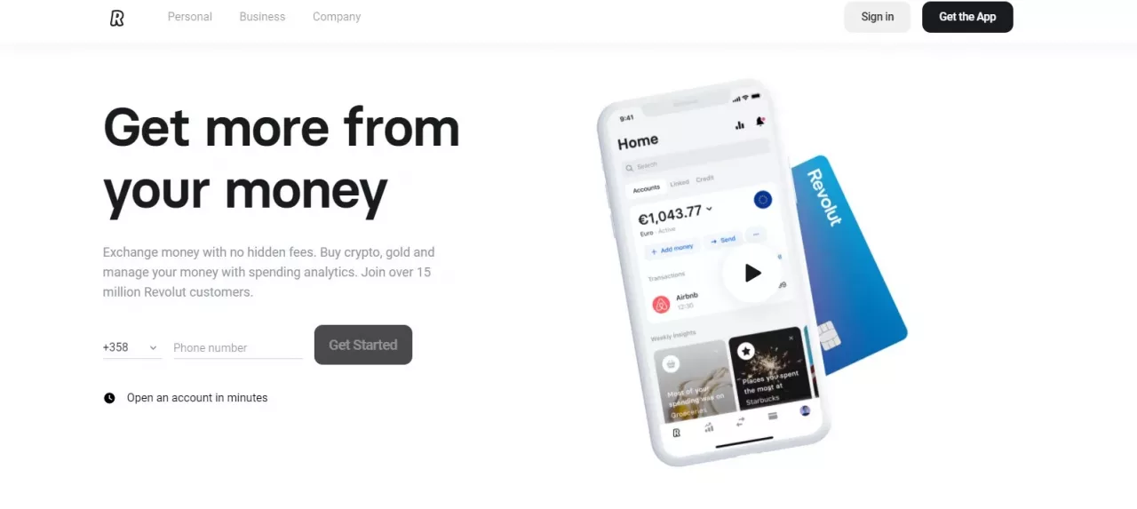 Revolut tilin avaaminen