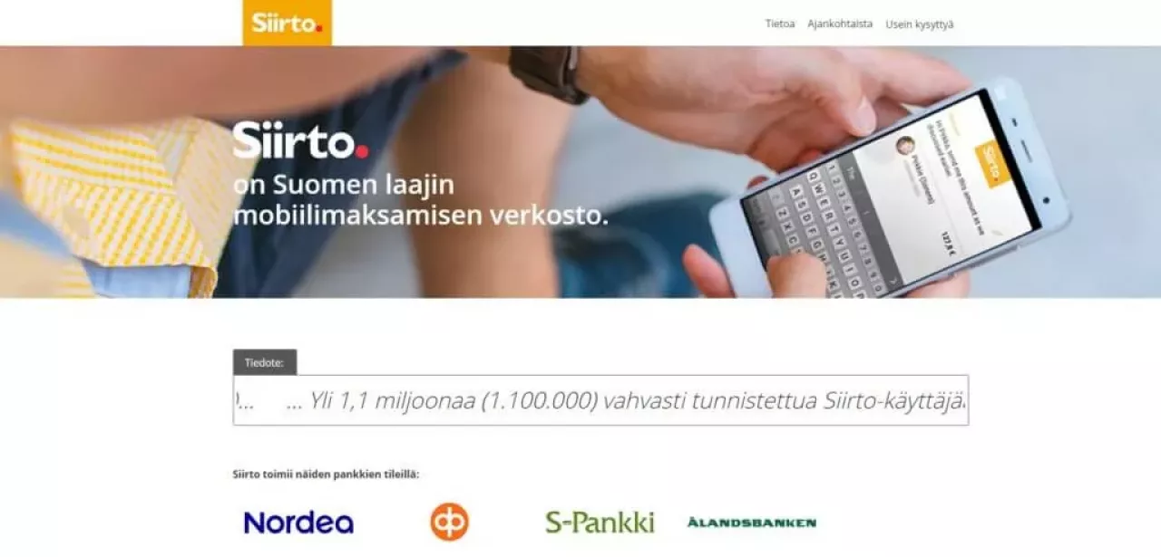 Siirto maksutapa ja suomalaiset pankit