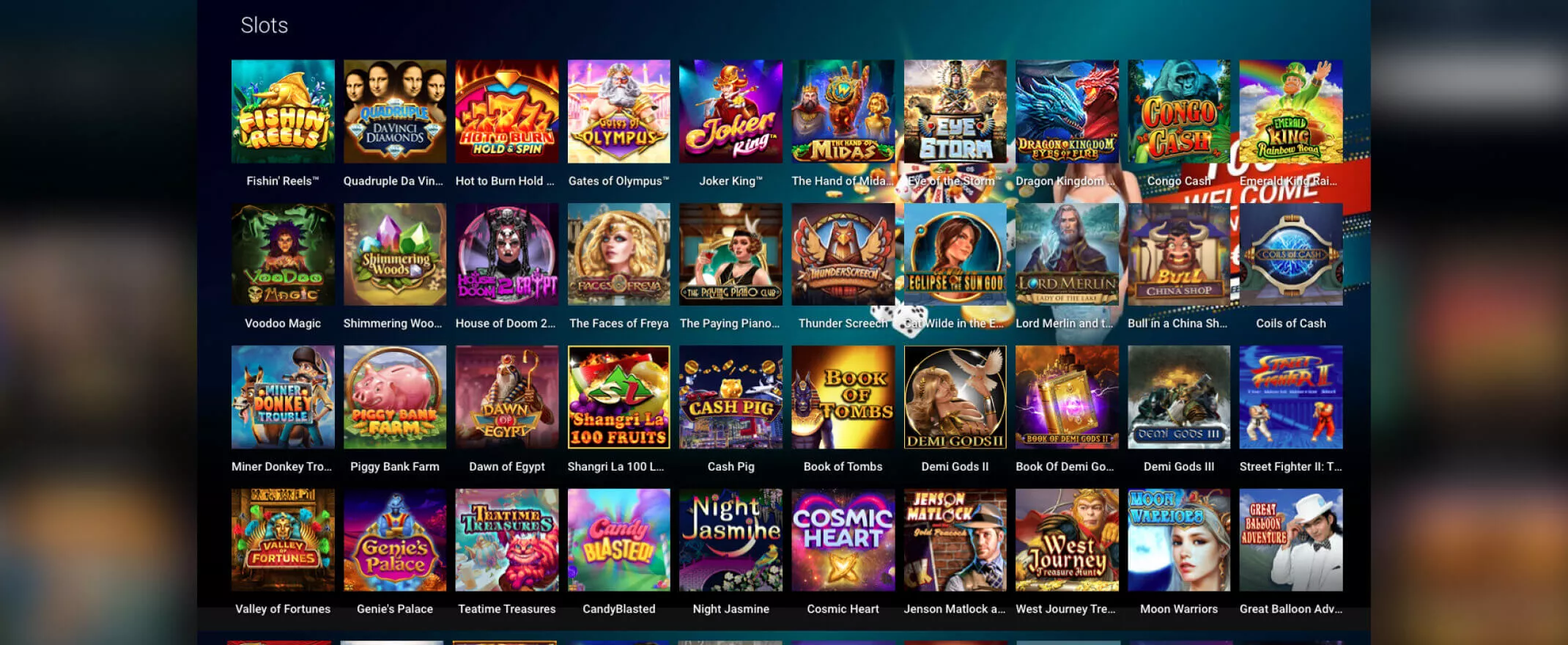 Shangri La casino screenshot of the games