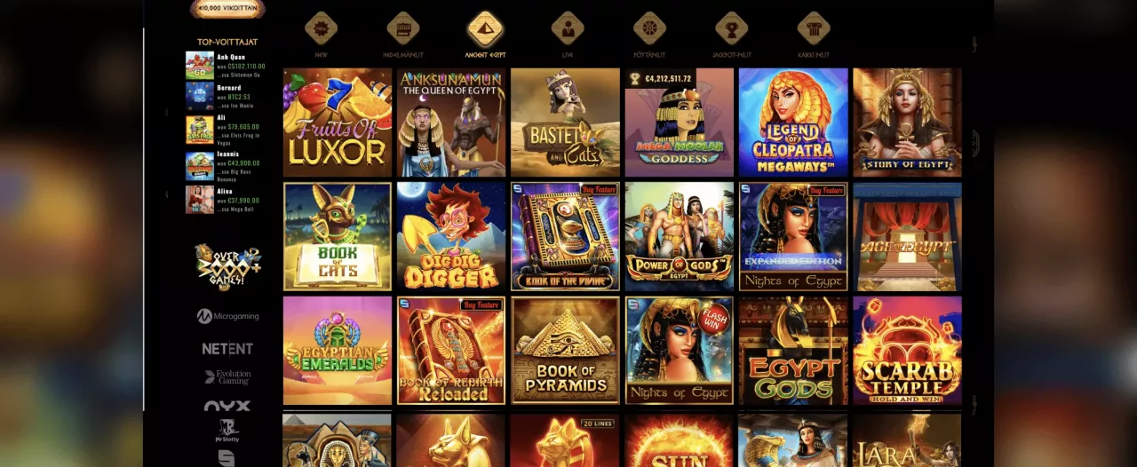 Cleopatra Casinon pelit
