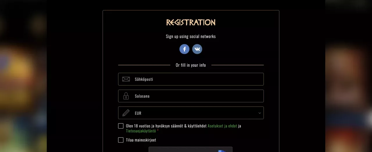 Cleopatra Casinolle rekisteröityminen