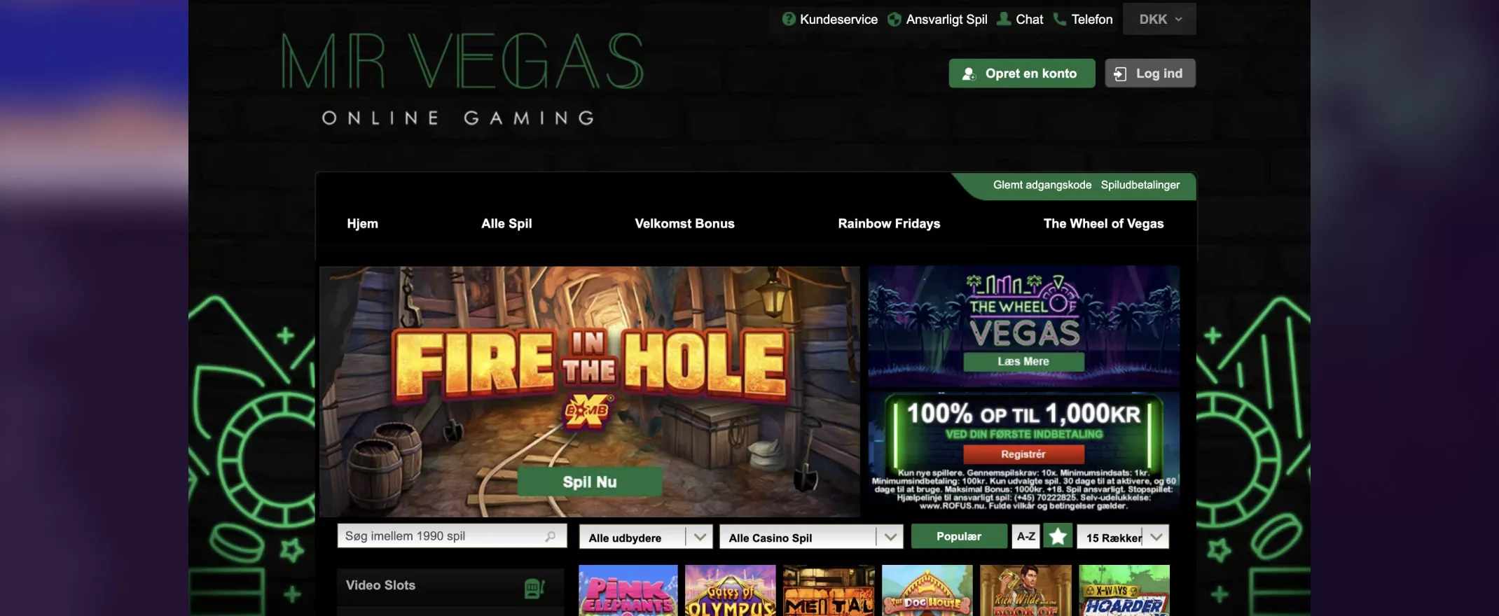 Mr Vegas websted