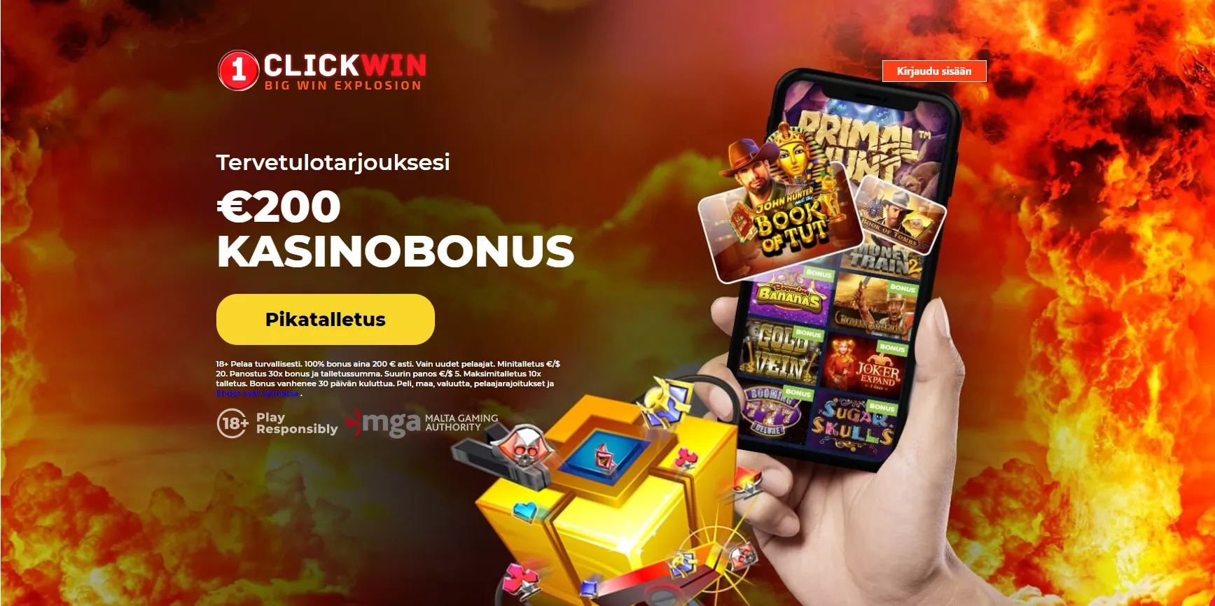 1ClickWin Casinon etusivu