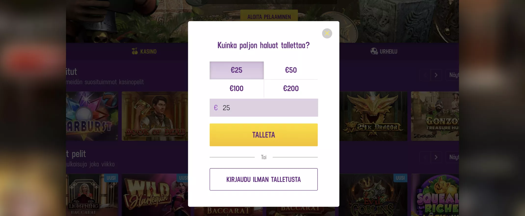 Lucky Casinolle reksiteröityminen