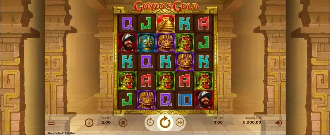 Gonzo's Gold screenshot of the reels
