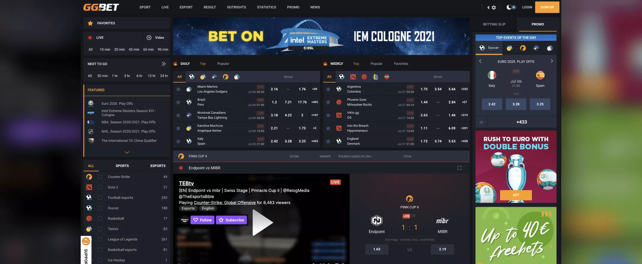 GG.bet games screenshot