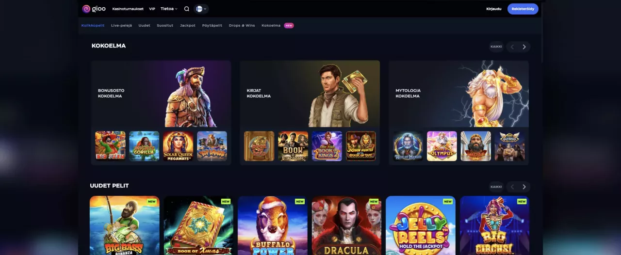 Gioo Casinon pelivalikoima