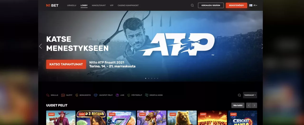 N1Bet Casinon etusivu