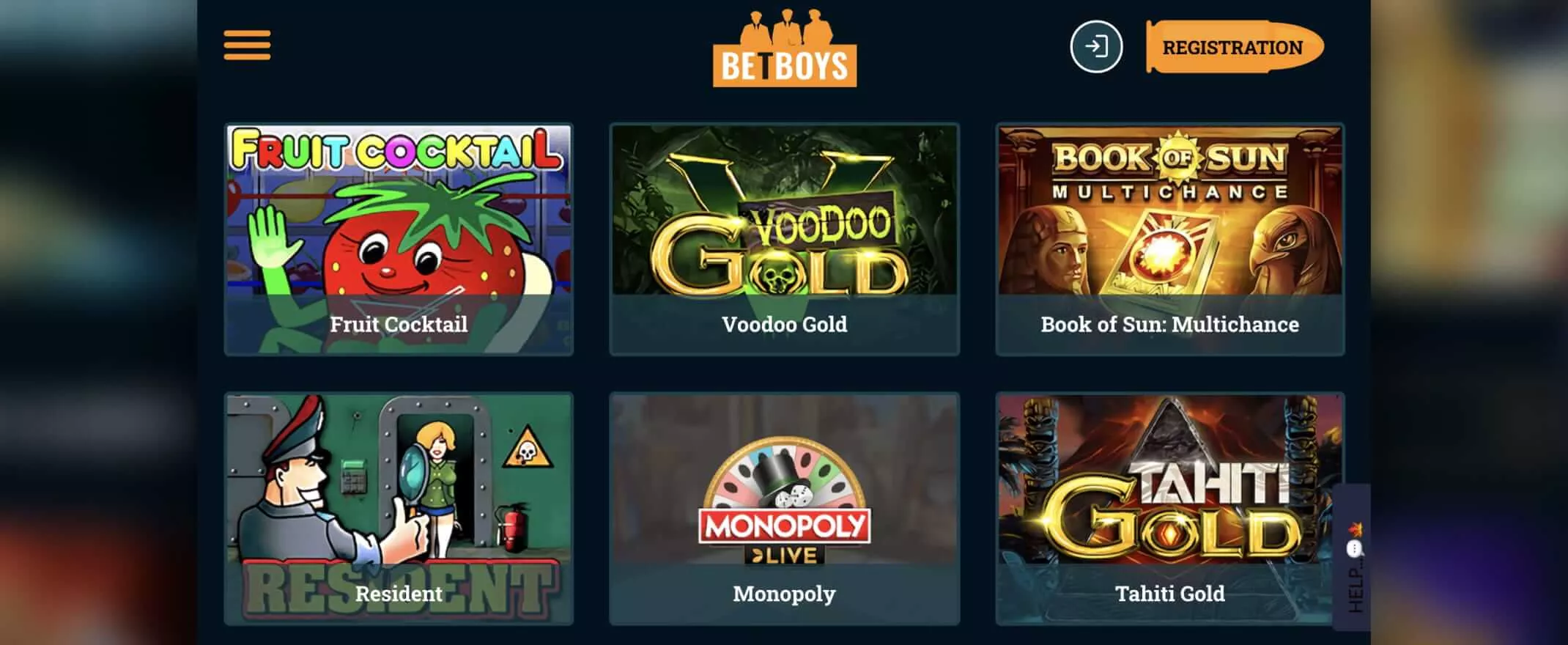 betboys casino games screenshot
