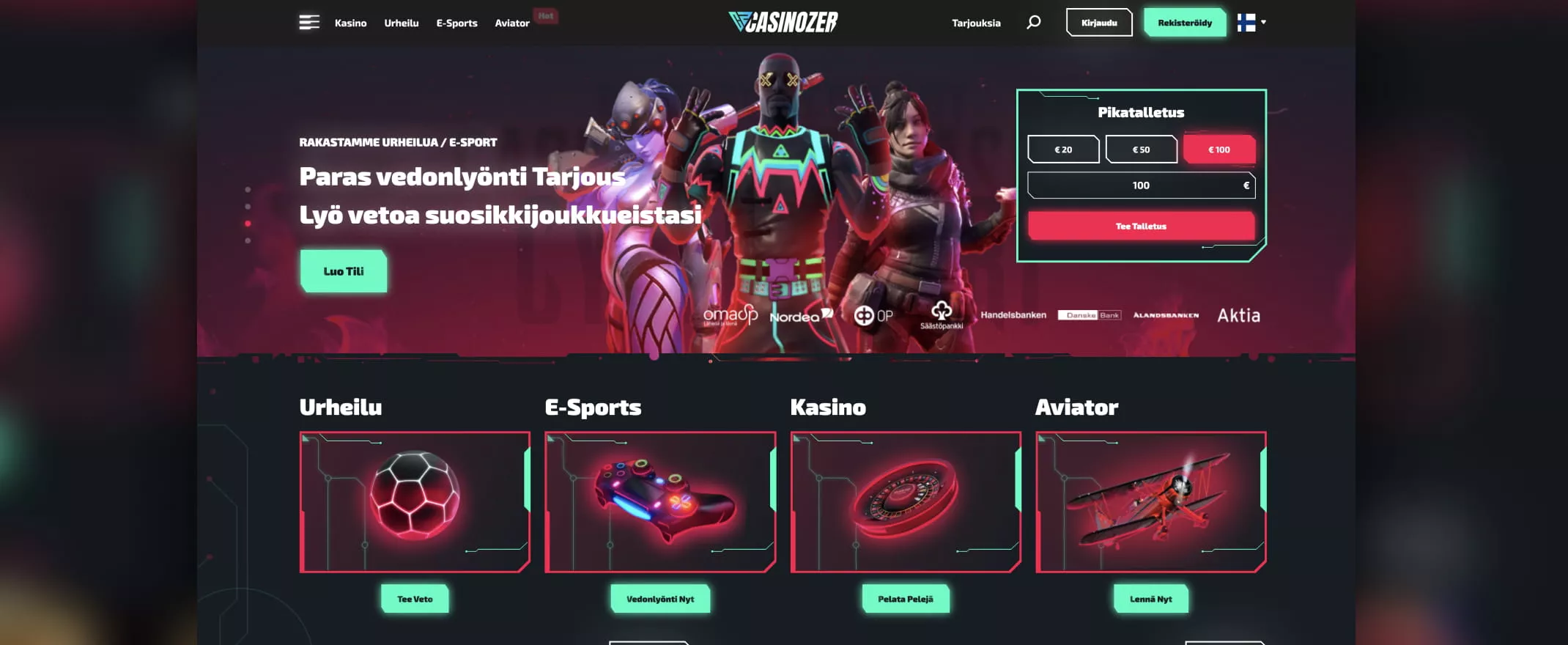 Casinozer Casinon etusivu