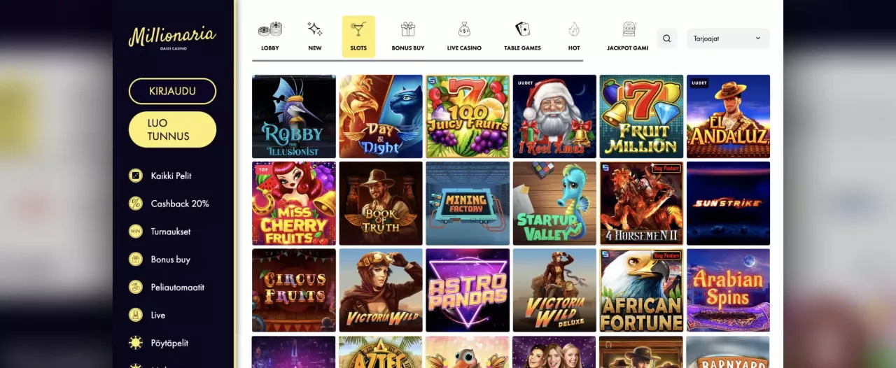 Millionaria Casinon pelit