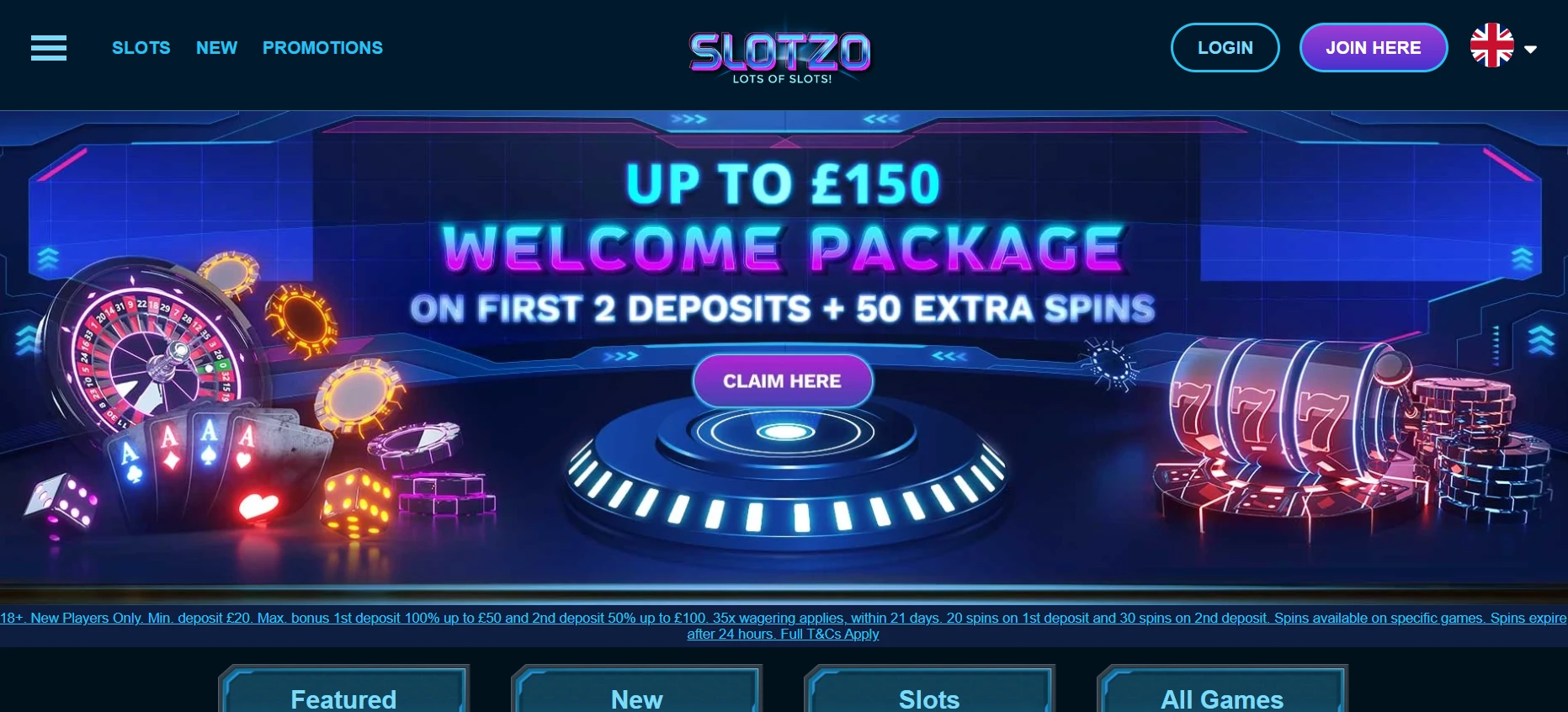Slotzo Casino Welcome Offer