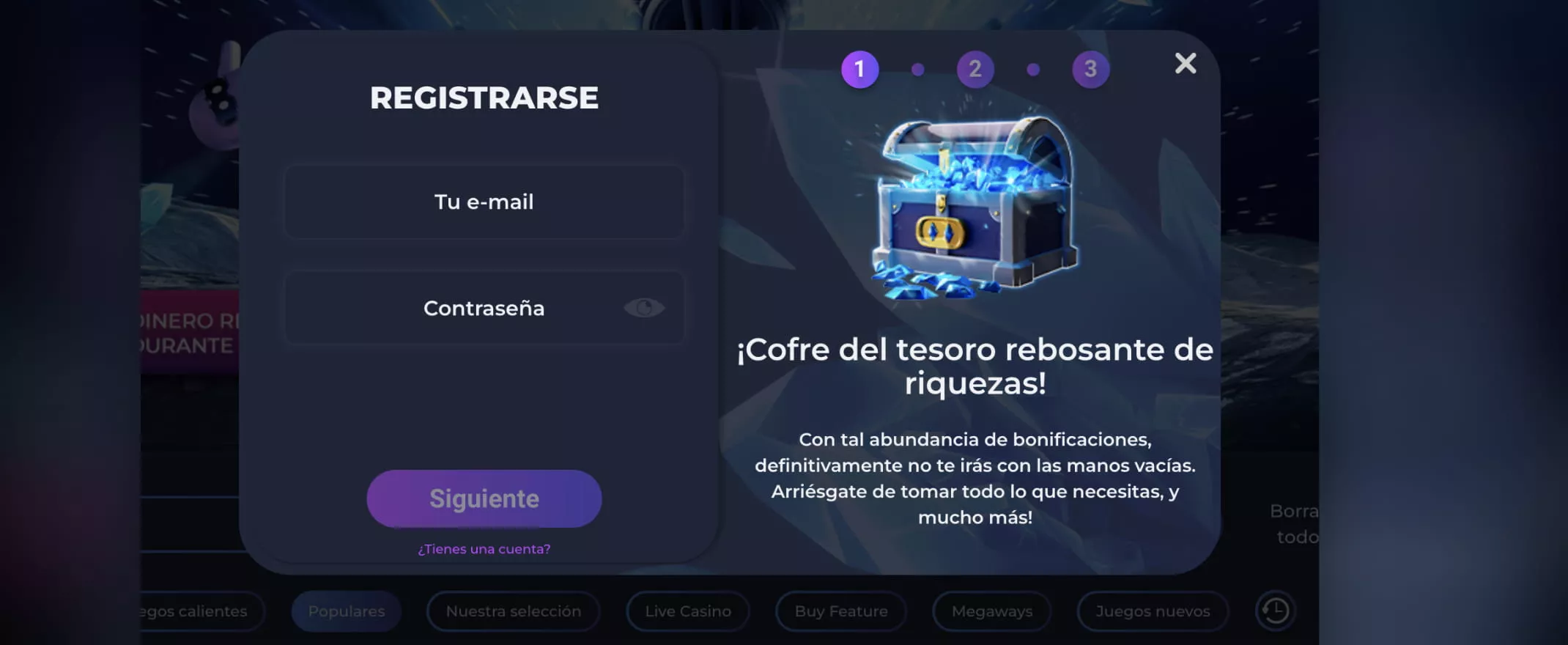 Registro en Bet It All Casino