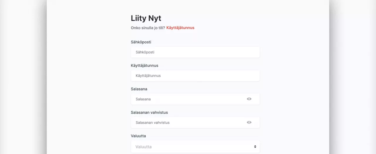 Oxi Casinolle rekisteröityminen