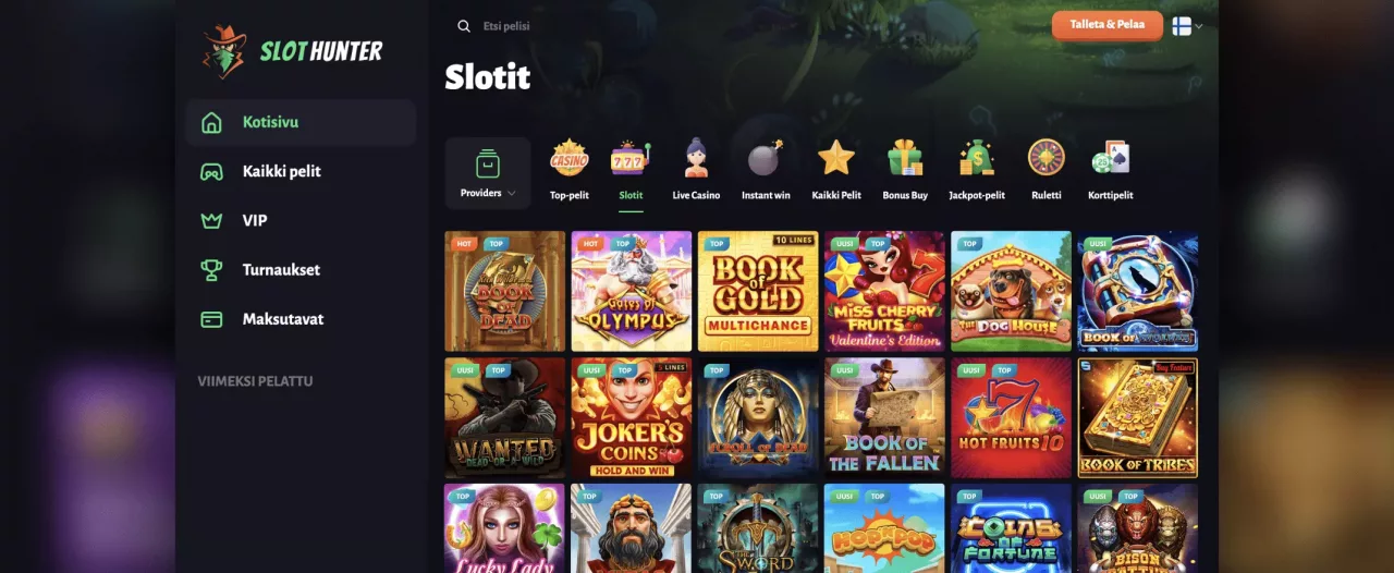 Slot Hunter Casinon pelit