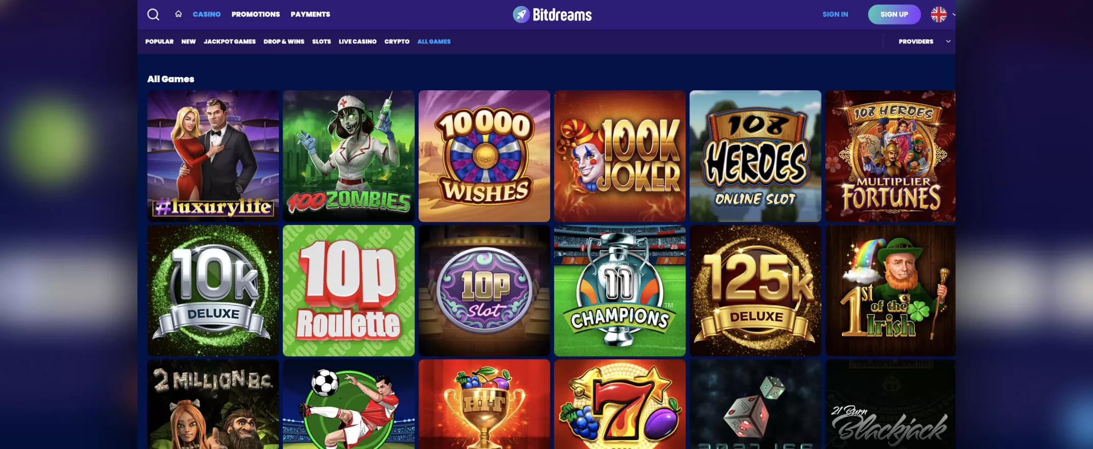 Bitdreams screenshot of the games