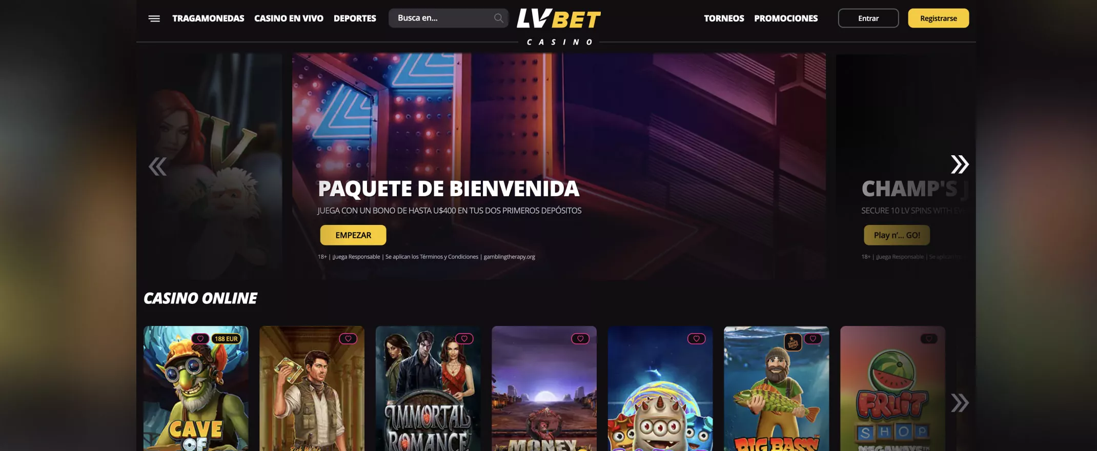 Juegos de LV Bet Casino