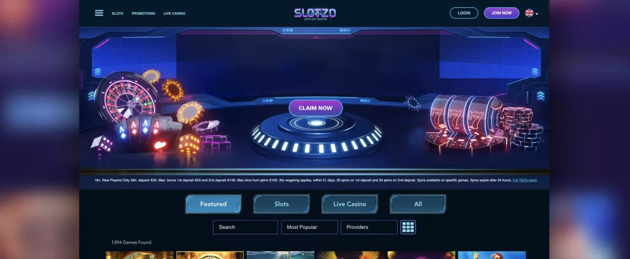 Slotzo Casinon etusivu