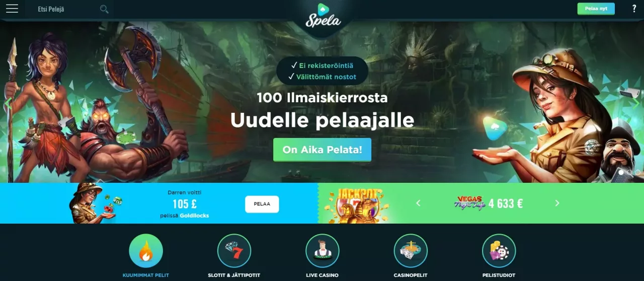 Spela Casinon etusivu