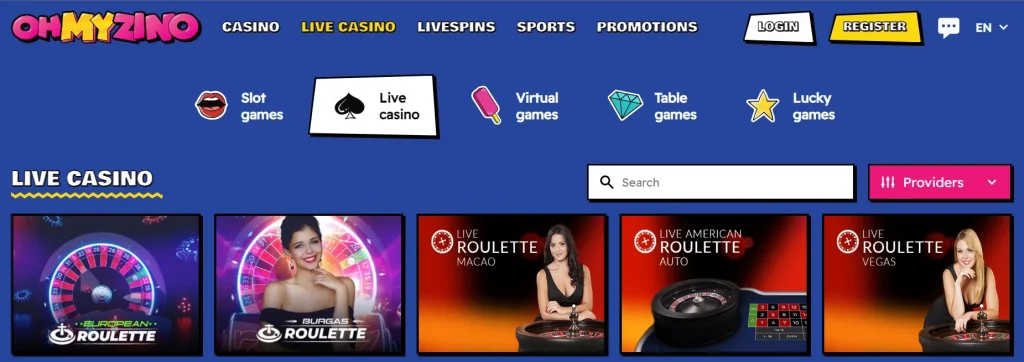 ohmyzino live casino