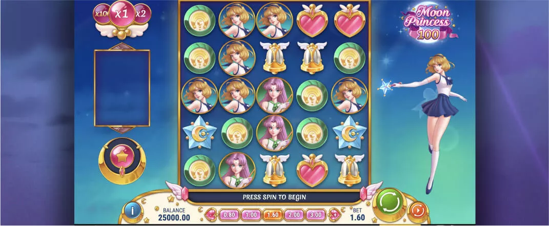 Captura de pantalla de Moon Princess 100