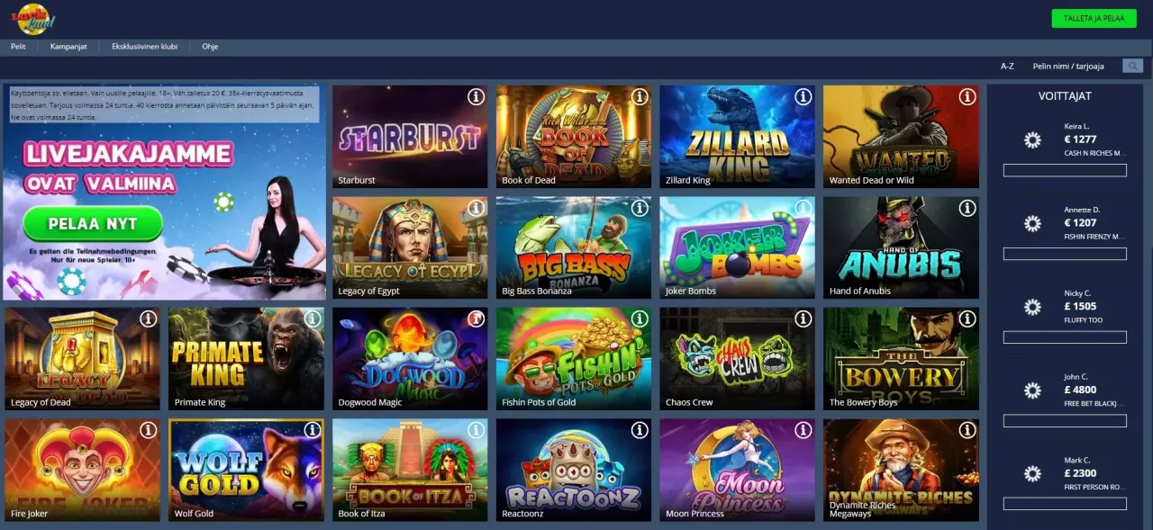 Luckland Casinon pelit