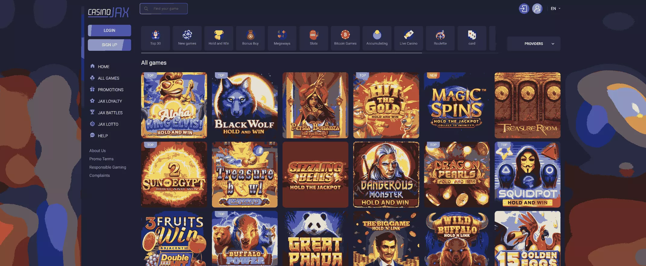 casinojax games screenshot