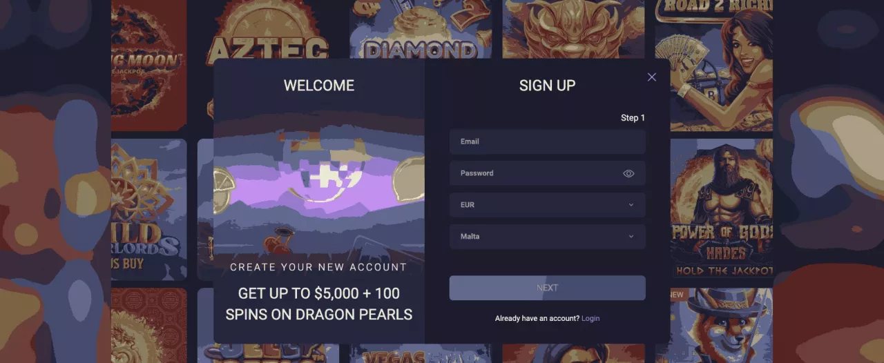 casinojax registration screenshot