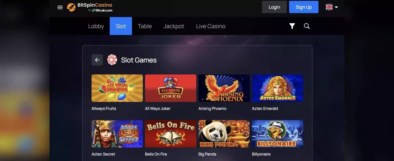 BitSpinCasinon pelit