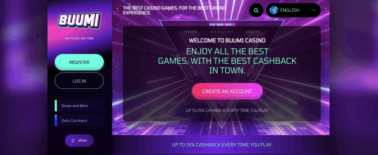 Buumi homepage screenshot