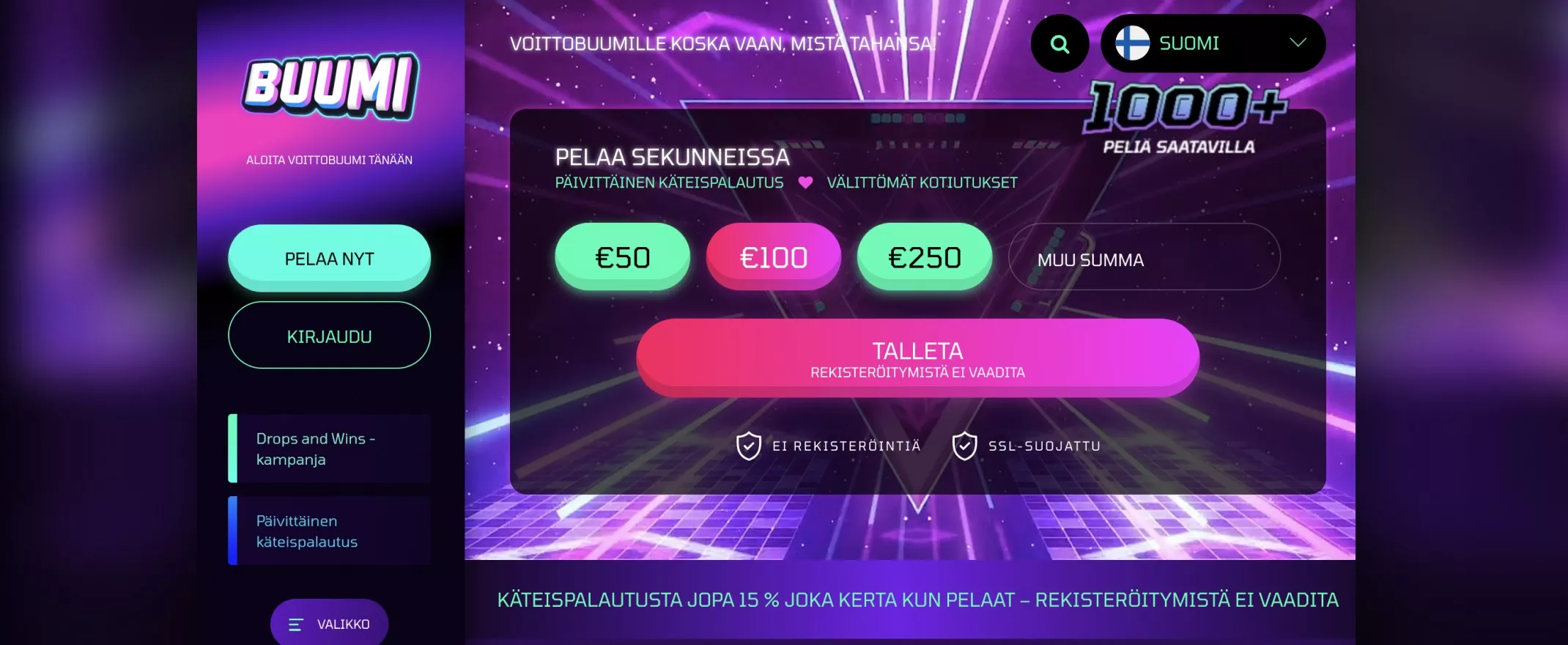 Buumi Casinon etusivu