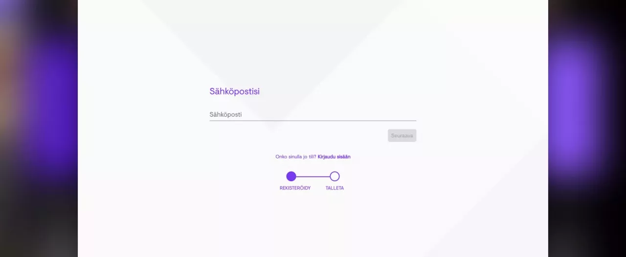 BetKwiff Casinolle rekisteröityminen, kuvankaappaus