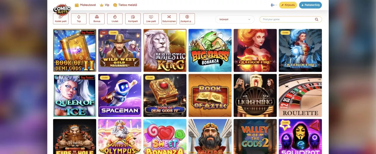 ComboSlots Casinon pelit, kuvankaappaus