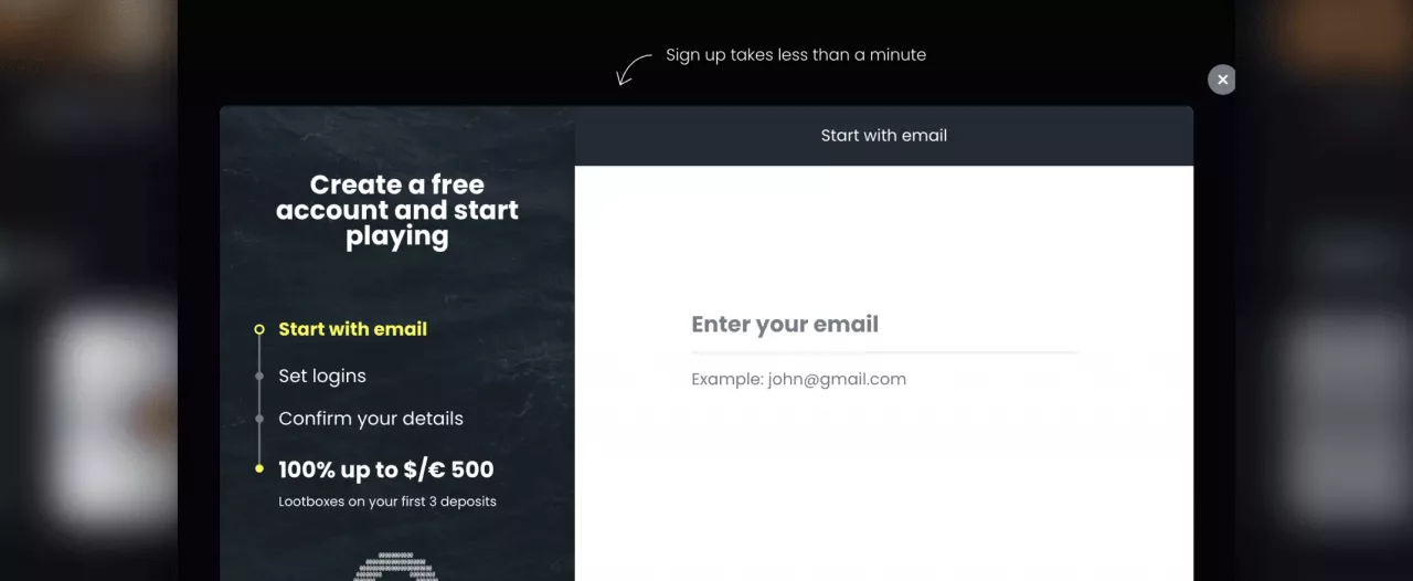 pirateplay registration screenshot