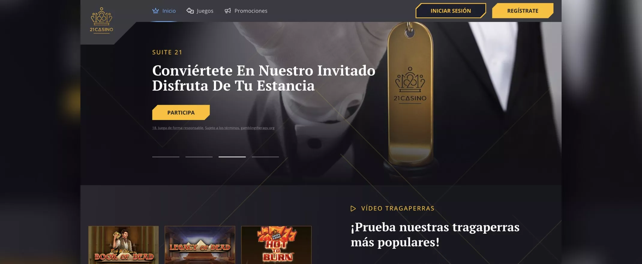 Homepage de 21 Casino