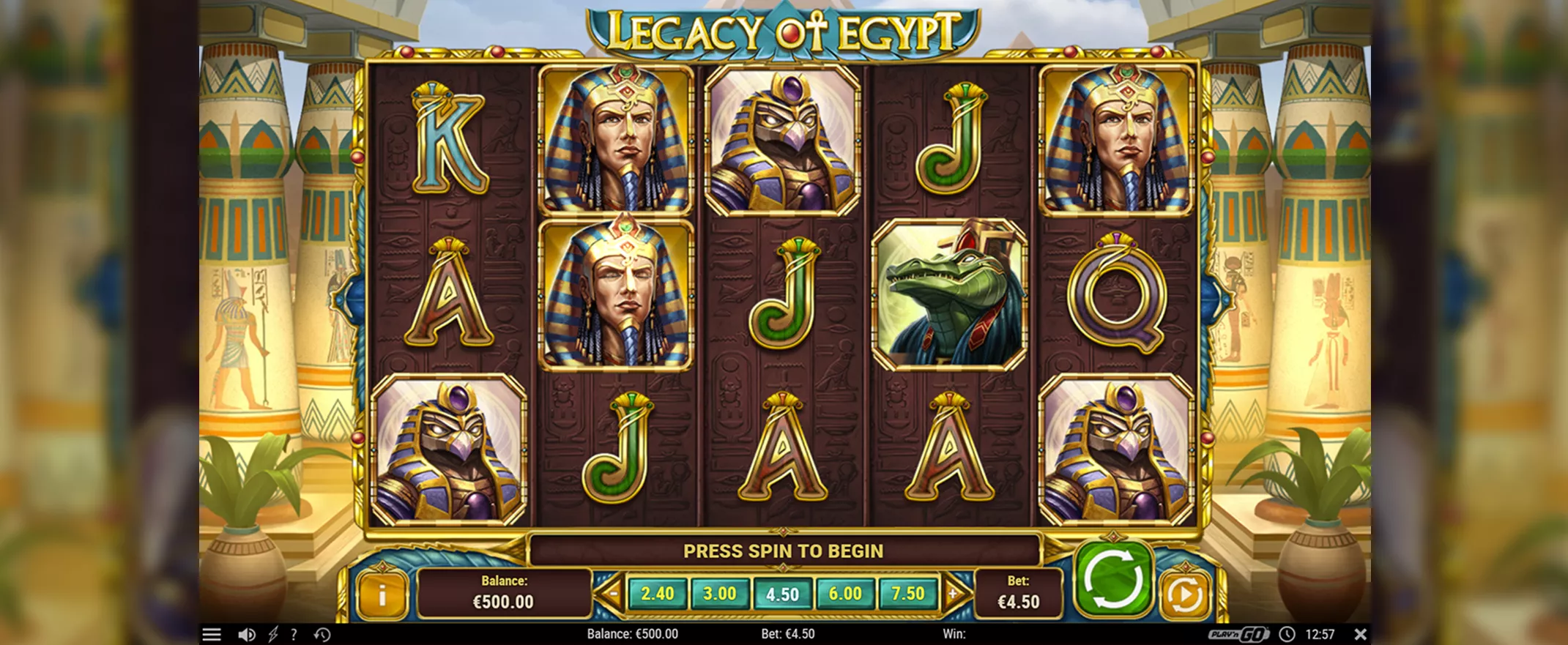 Kuvankaappaus Legacy of Egypt pelistä