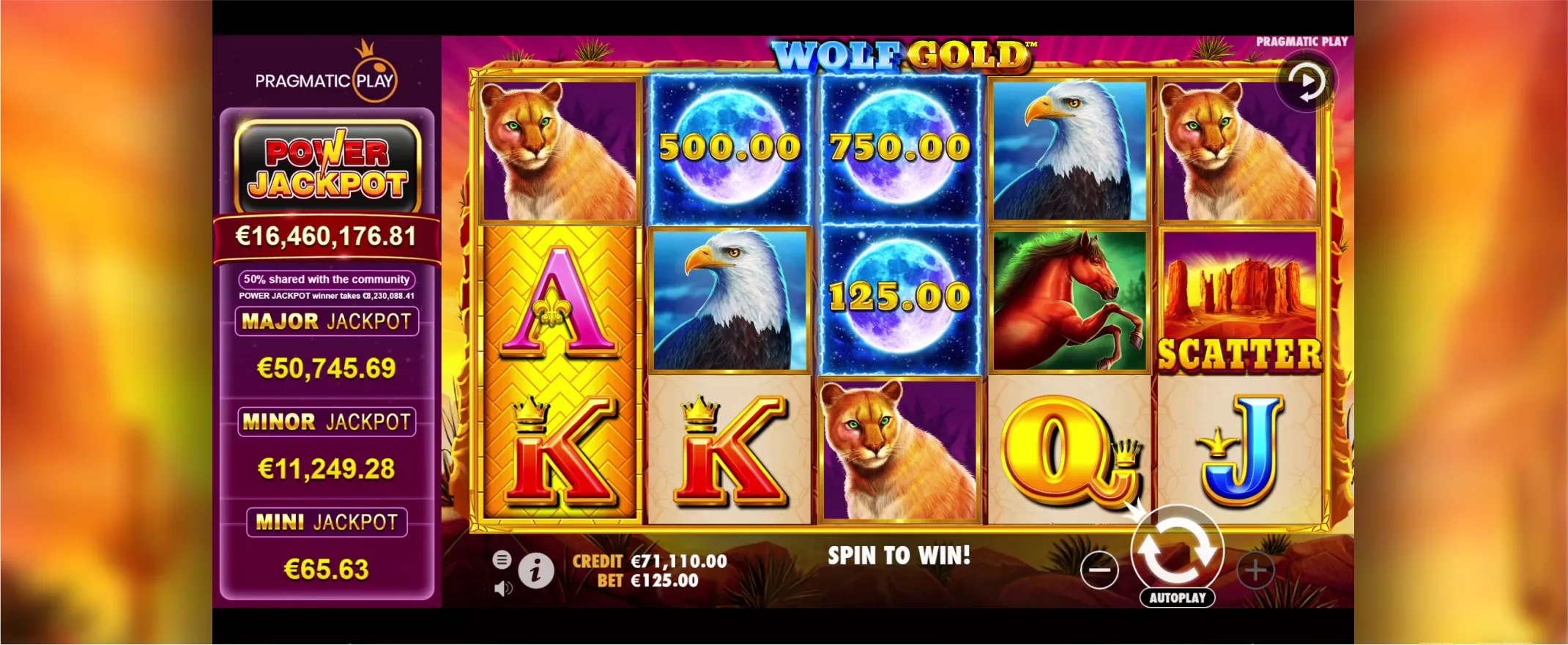 wolf gold power screenshot