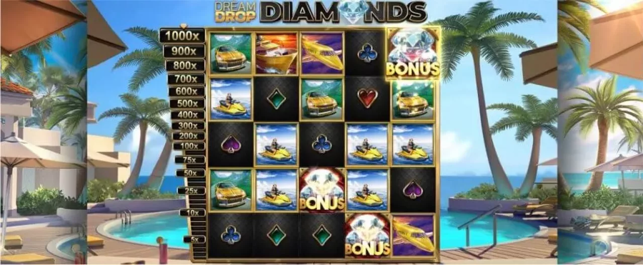 Kuvankaappaus Dream Drop Diamonds peliautomaatista