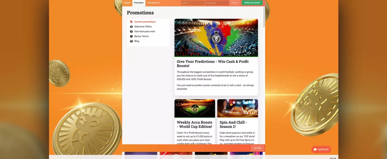 leovegas screenshot news