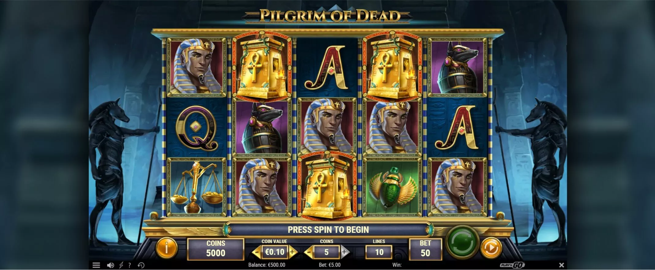 Kuvankaappaus Pilgrim of Dead peliautomaatista